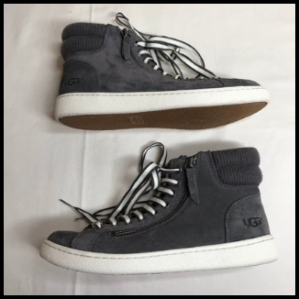 UGG Gray Suede High-Top Sneakers